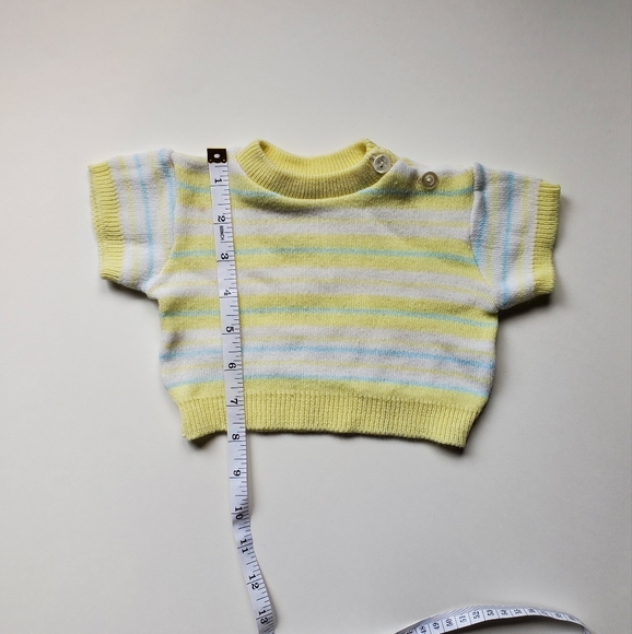 Giltknits Striped Baby Sweater 0-6mo - Picture 3 of 6